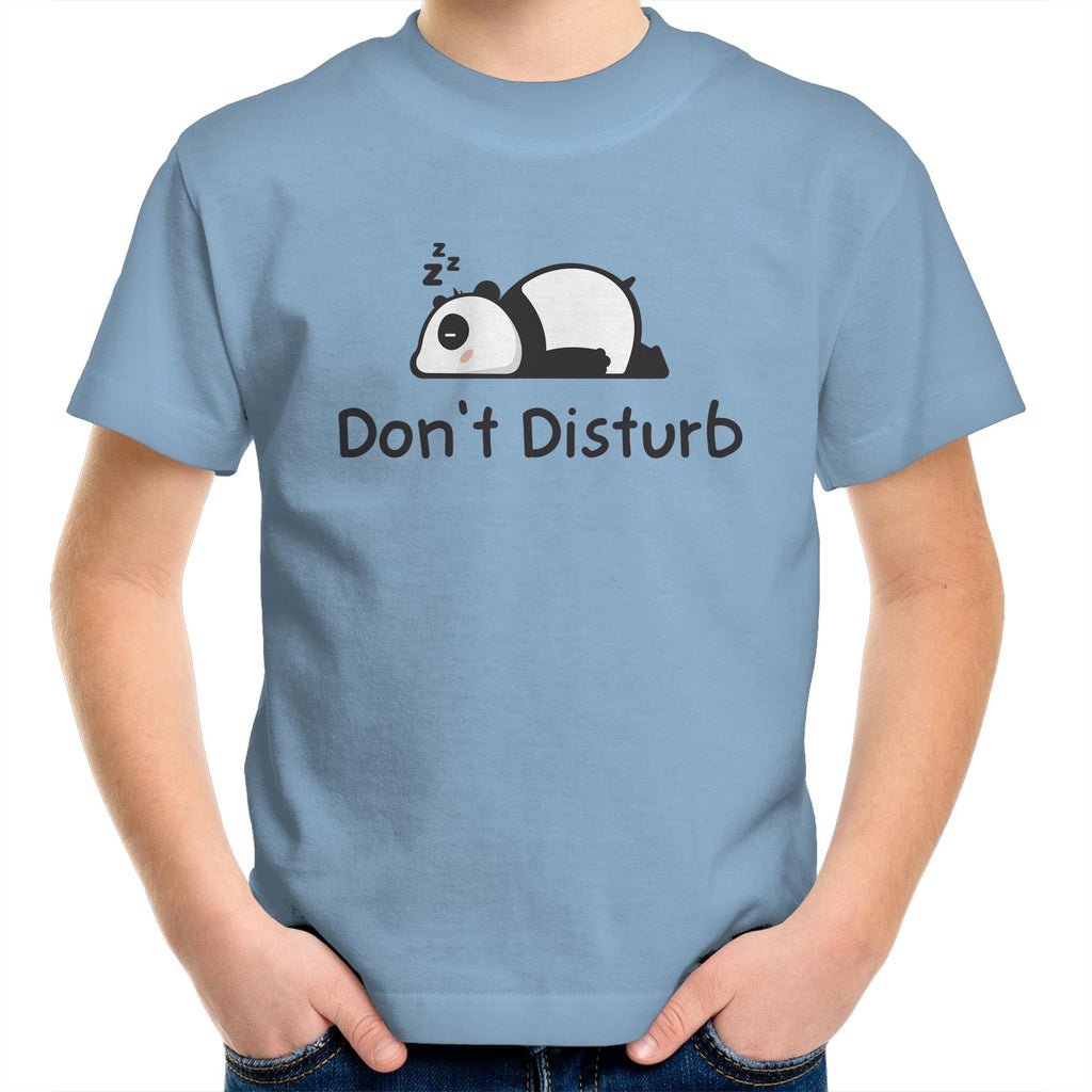 Panda, Don't Disturb - Kids Youth T-Shirt Carolina Blue Kids Youth T-shirt animal Printed In Australia