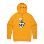 Coffee Skull - Mens Hoodie Gold Mens Hoodie Coffee Printed In Australia