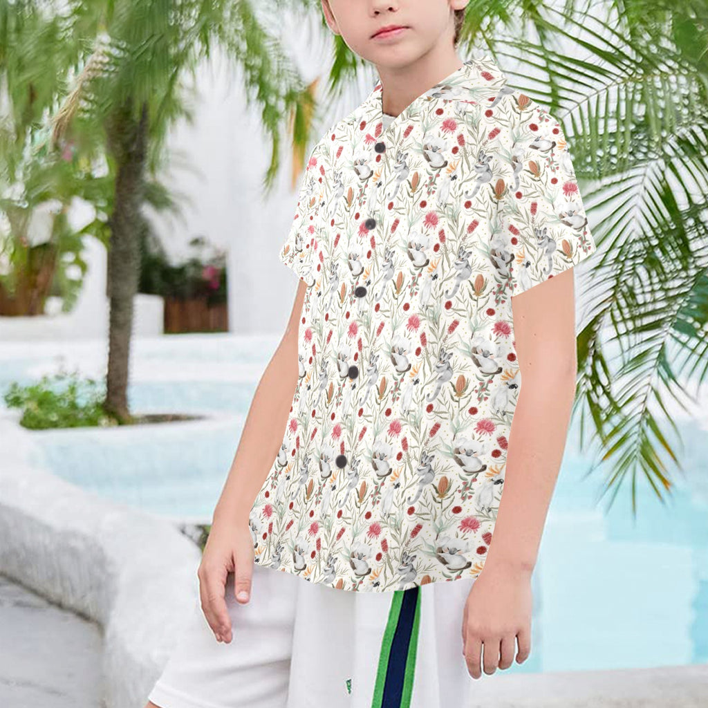 Australian Plants And Animals Senior Kids Hawaiian Shirt