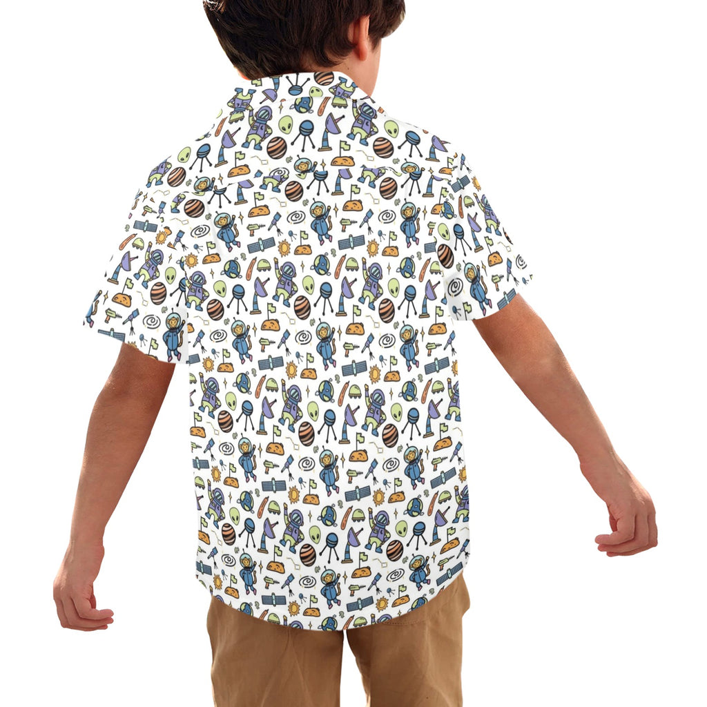 All About Space Junior Kids Hawaiian Shirt