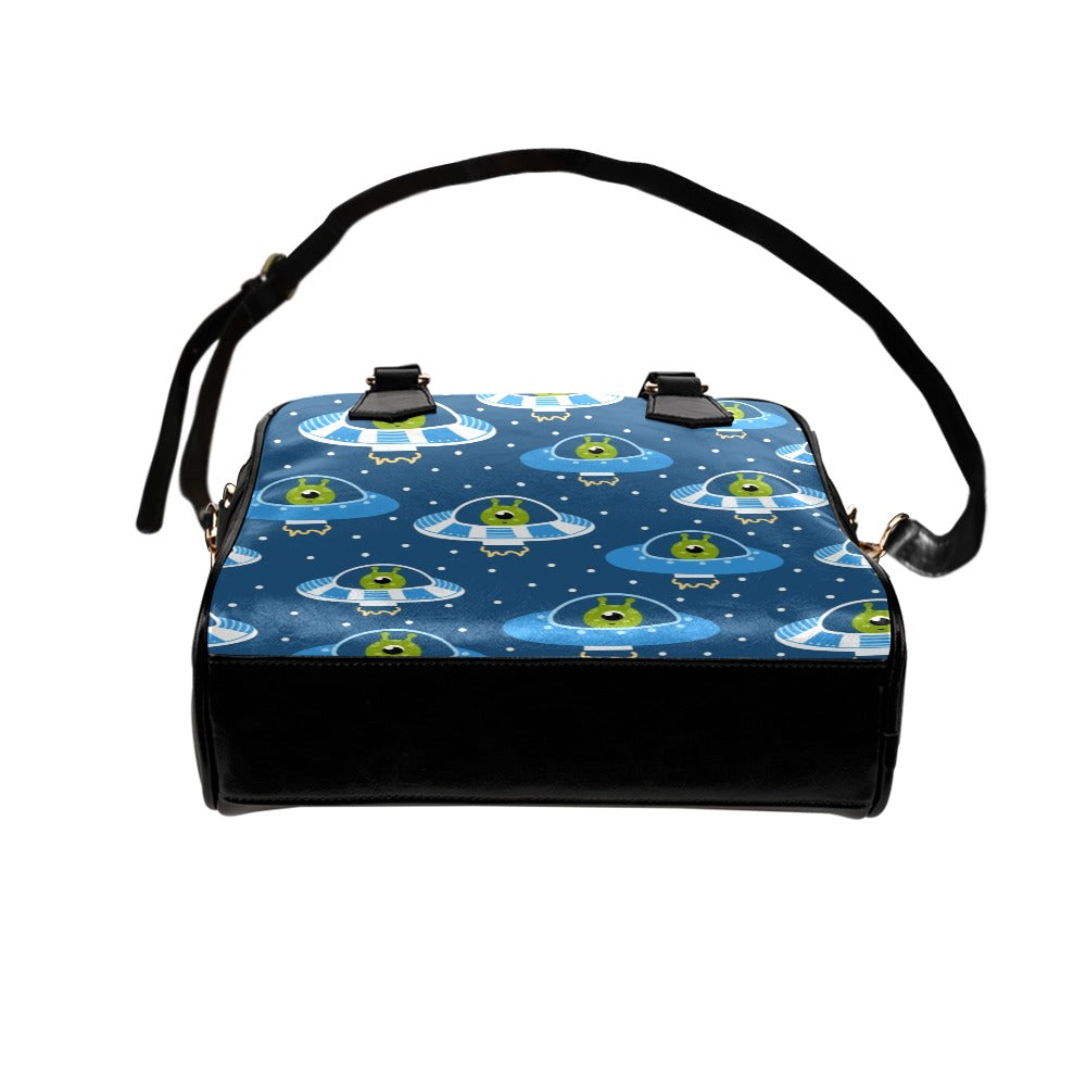 Cute Aliens in UFOs - Shoulder Handbag (Model 1634) Shoulder Handbags (1634)