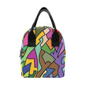 Bright Abstract Zipper Lunch Bag One Size Zipper Lunch Bag Printed Offshore