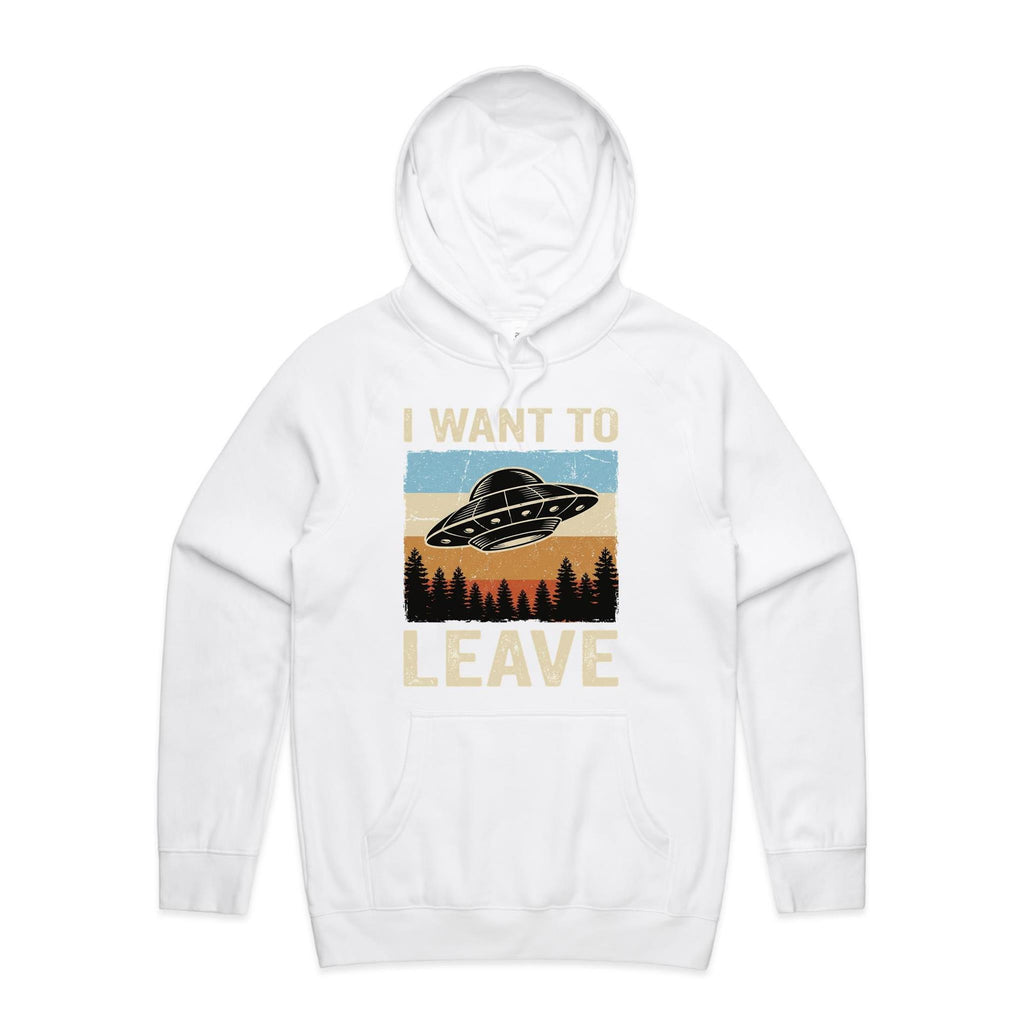 UFO I Want To Leave Men's AS Colour Hoodie