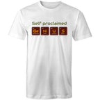 Self Proclaimed Genius, Periodic Table - Mens T-Shirt White Mens T-shirt Printed In Australia Science