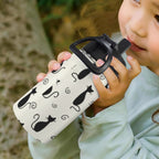 Black Cats 12oz Kids Water Bottle with Straw Lid