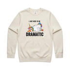Dramatic Unicorn Goose AS Colour Stencil Crew Sweatshirt Unisex Ecru Sweatshirt animal Printed In Australia