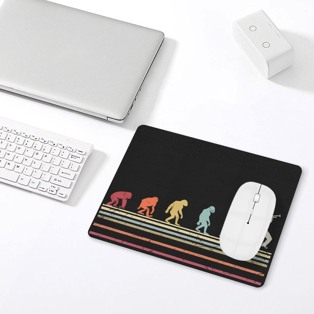 Evolution Of A Trumpet Player Leather Mouse Pad Leather Mouse Pad Music Printed Offshore