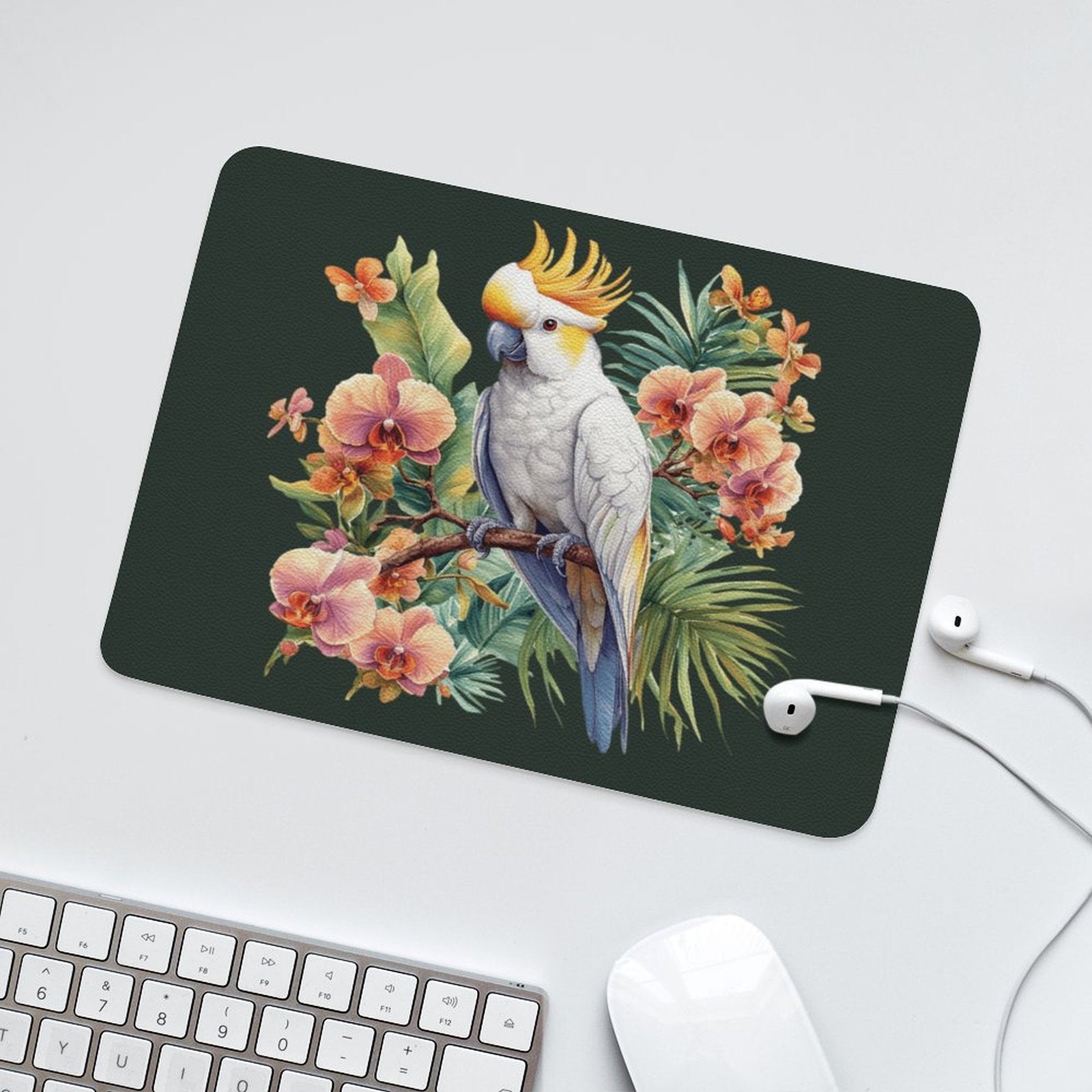 Cockatoo Leather Mouse Pad Leather Mouse Pad animal Printed Offshore