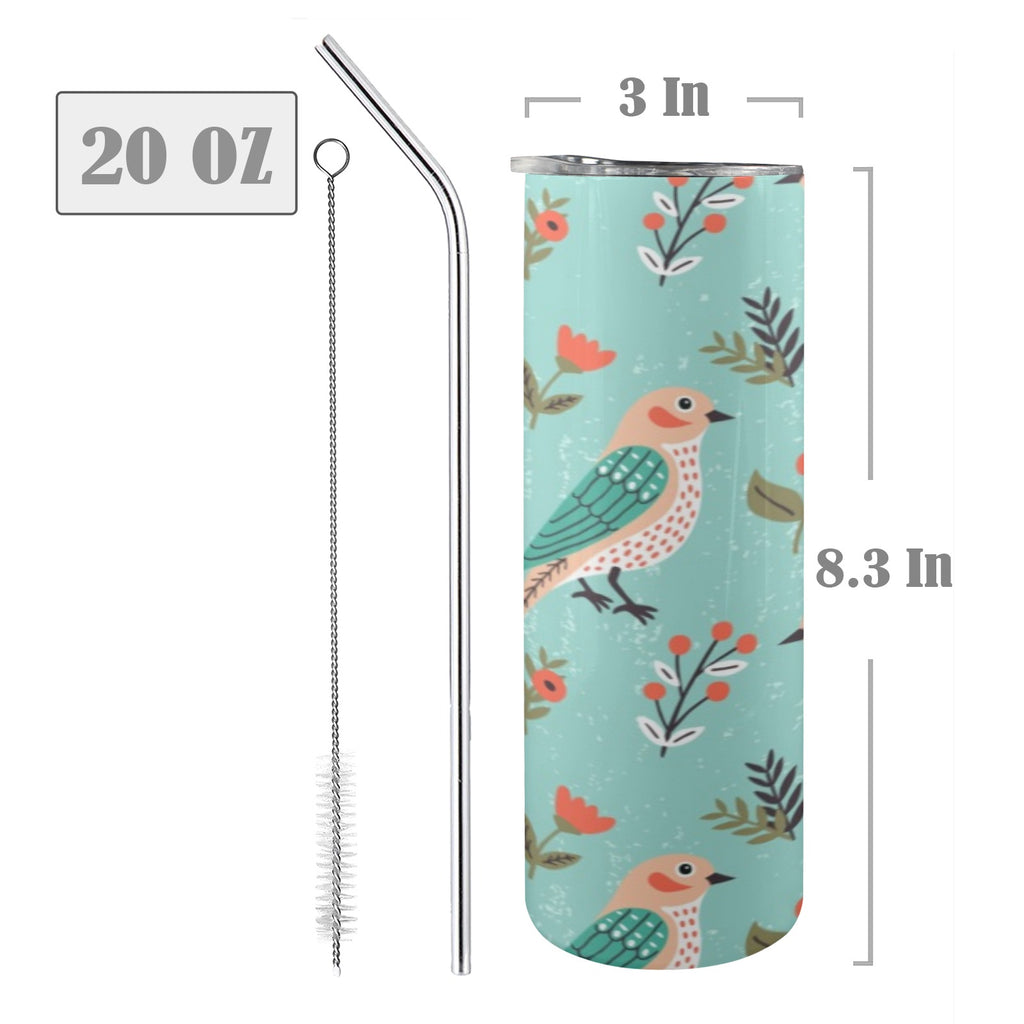 Bird 20oz Tall Skinny Tumbler with Lid and Straw