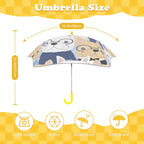 Dog Crowd Kids Safe Round Corner Umbrella Kids Safe Round Corner Umbrella animal Printed Offshore