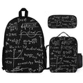 Equations Three Piece Backpack Set white One size Three Piece Backpack Set Printed Offshore