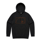 Fibonacci - Mens Hoodie Black Mens Hoodie Maths Printed In Australia Science