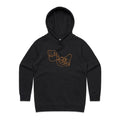Barista Women's AS Colour Hoodie Black Womens Hoodie Coffee Printed In Australia