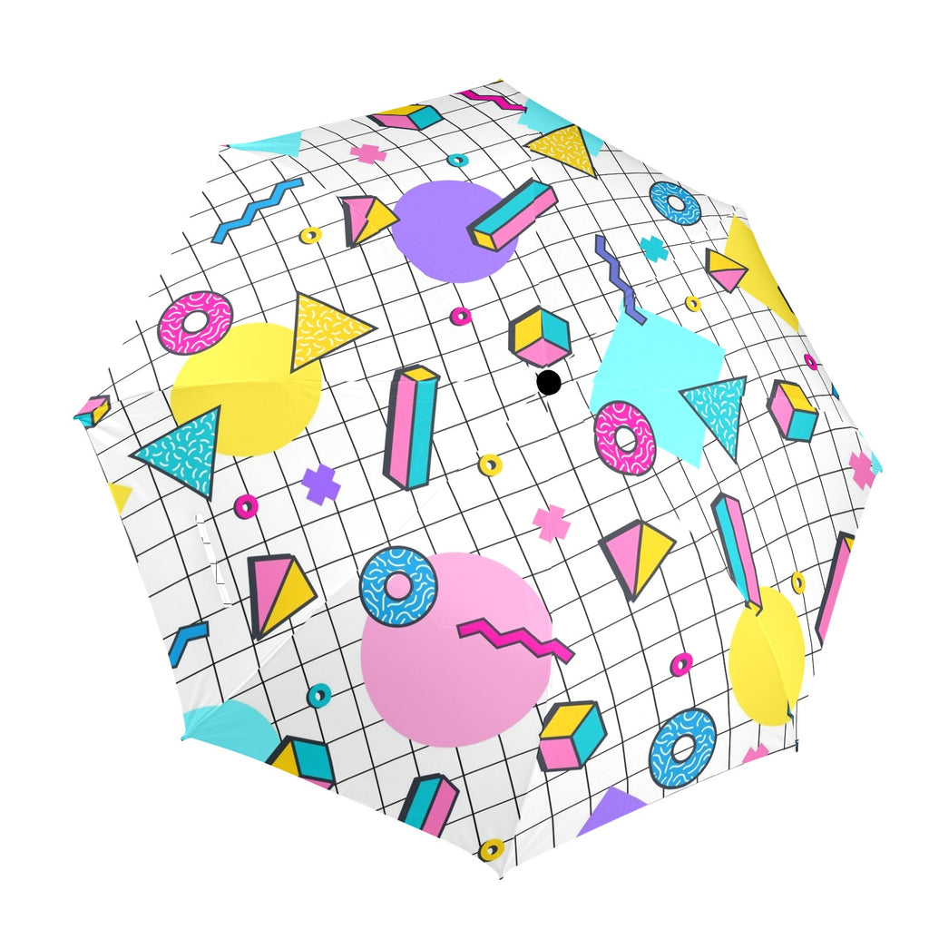 80's Grid Umbrella One Size Umbrella Printed Offshore Retro