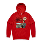 Just A Man Standing In Front Of A Salad Men's AS Colour Hoodie Red Mens Hoodie Food Printed In Australia