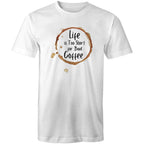 Life Is Too Short For Bad Coffee - Mens T-Shirt White Mens T-shirt Coffee Printed In Australia