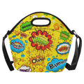 Comic Book Yellow - Neoprene Lunch Bag One Size Neoprene Lunch Bag Printed Offshore