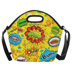 Comic Book Yellow - Neoprene Lunch Bag One Size Neoprene Lunch Bag Printed Offshore