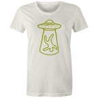 Alien Abduction - Womens T-shirt Natural Womens T-shirt Printed In Australia Sci Fi