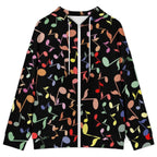 Quavers Colourful Music Notes Women's Full-Zip Hoodie