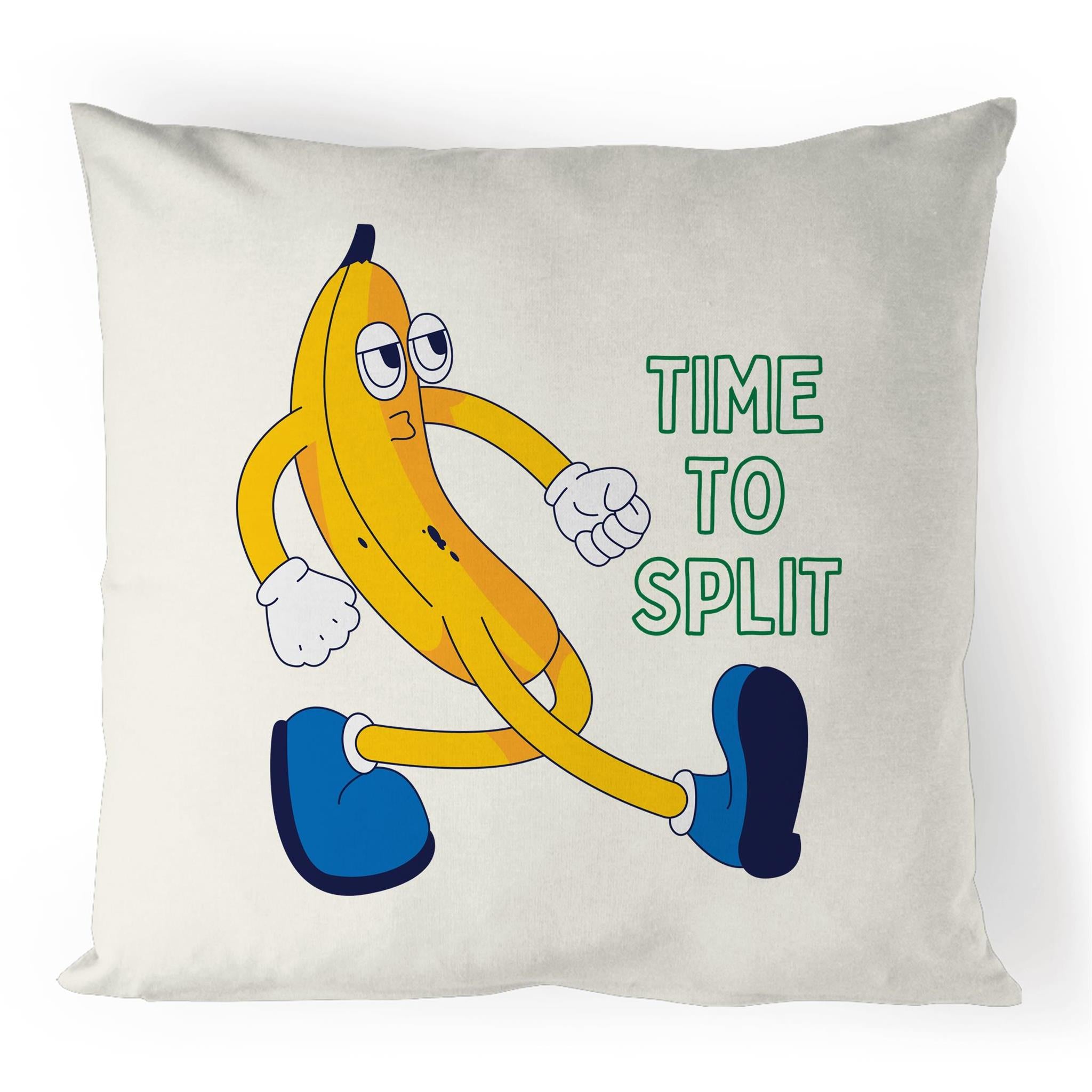 Banana, Time To Split - 100% Linen Cushion Cover Default Title Food Printed In Australia