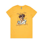 My Alone Time Is For Everyone's Safety Women's AS Colour T-shirt Yellow Womens T-shirt Printed In Australia