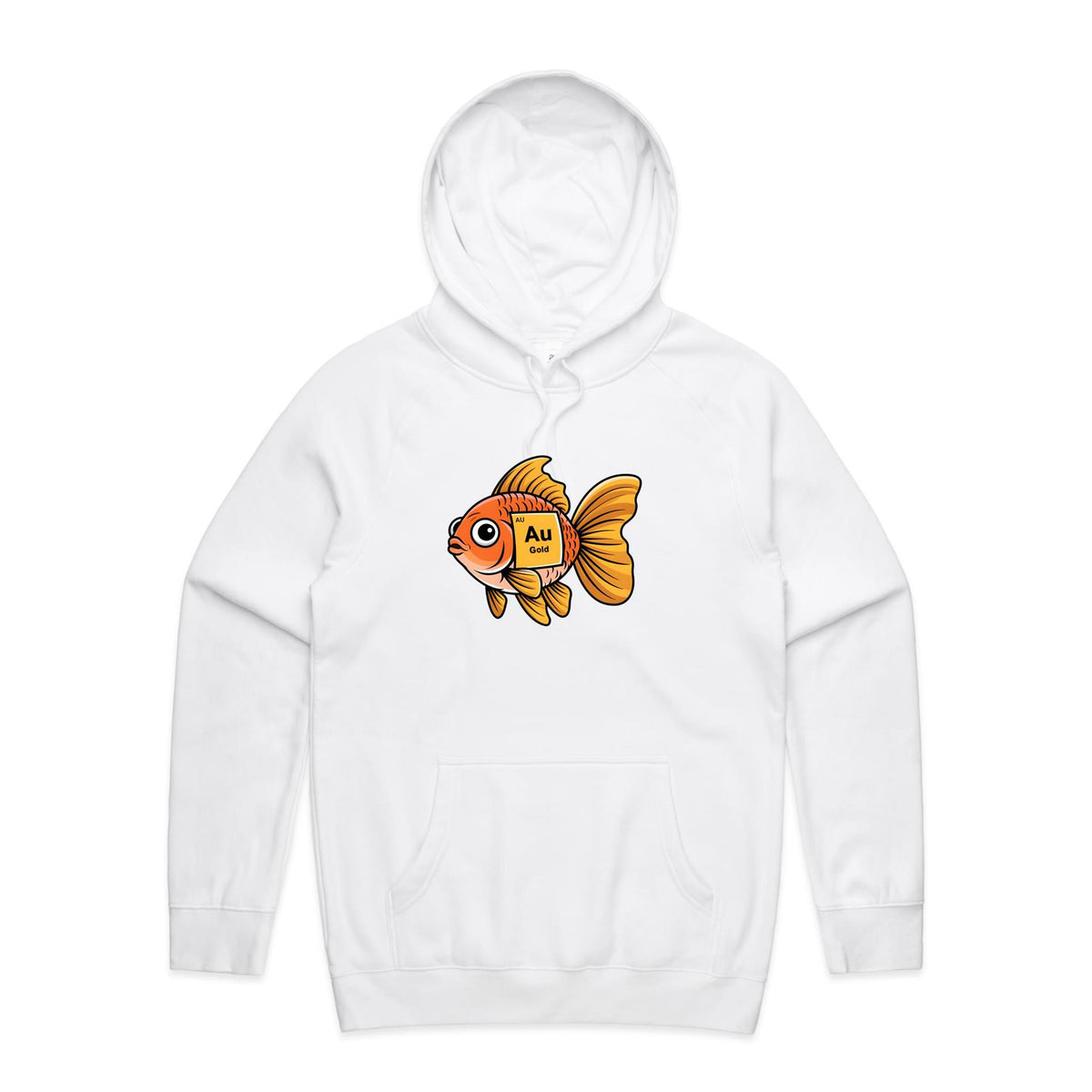 Gold Fish Periodic Table Men's AS Colour Hoodie