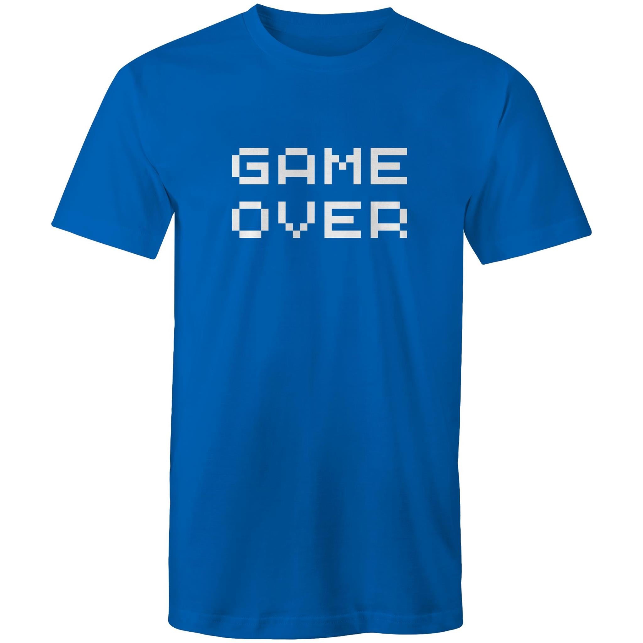 Game Over - Mens T-Shirt Bright Royal Mens T-shirt Games Printed In Australia