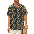 Planets Men's Short Sleeve Hawaiian Shirt Men's Hawaiian Shirt (New) Printed Offshore Space