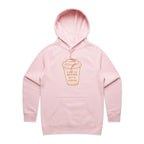 Life Is Better With Coffee - Womens Hoodie Pink Womens Hoodie Coffee Printed In Australia