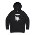 Coffee Time Women's AS Colour Hoodie Black Womens Hoodie Coffee Printed In Australia