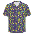 Groovy Alien And UFO Men's Crinkle Hawaiian Shirt