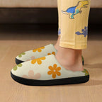 Cute Daisies Kids Cotton Slippers Kids Cotton Slippers Plants Printed Offshore