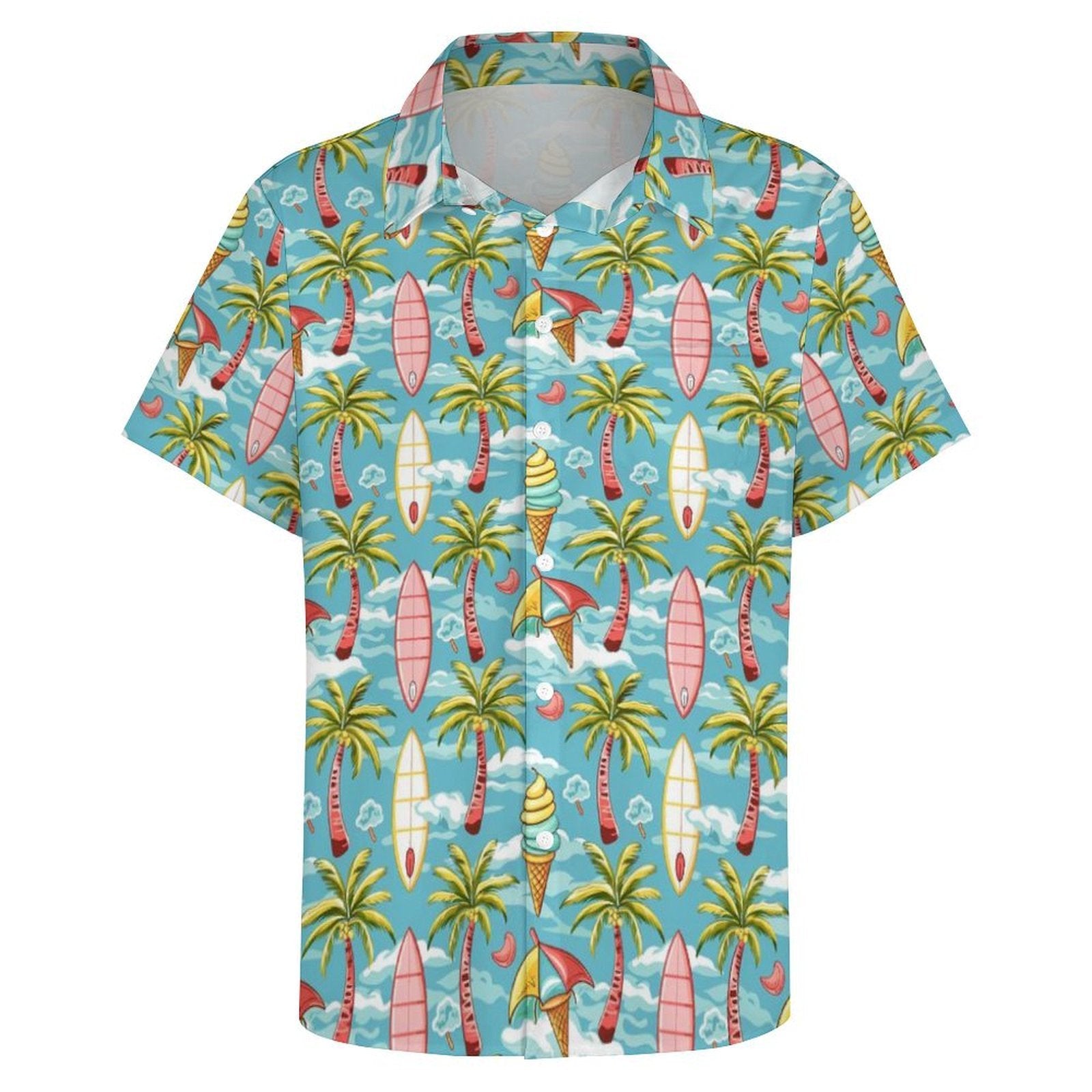 Summer Surf Women's Short-Sleeve Button Up Shirt Women's Short-Sleeve Button Up Shirt Printed Offshore Surf