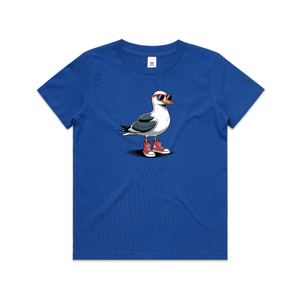 Seagull With Sunglasses And High Tops Kid's AS Colour T-shirt