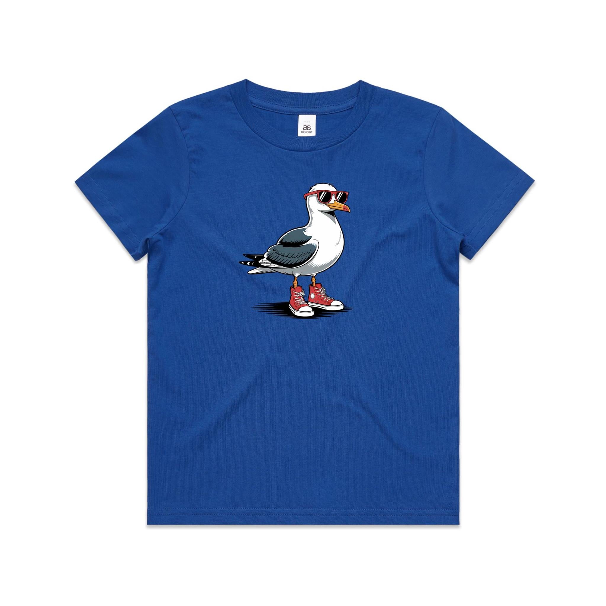 Seagull With Sunglasses And High Tops Kid's AS Colour T-shirt
