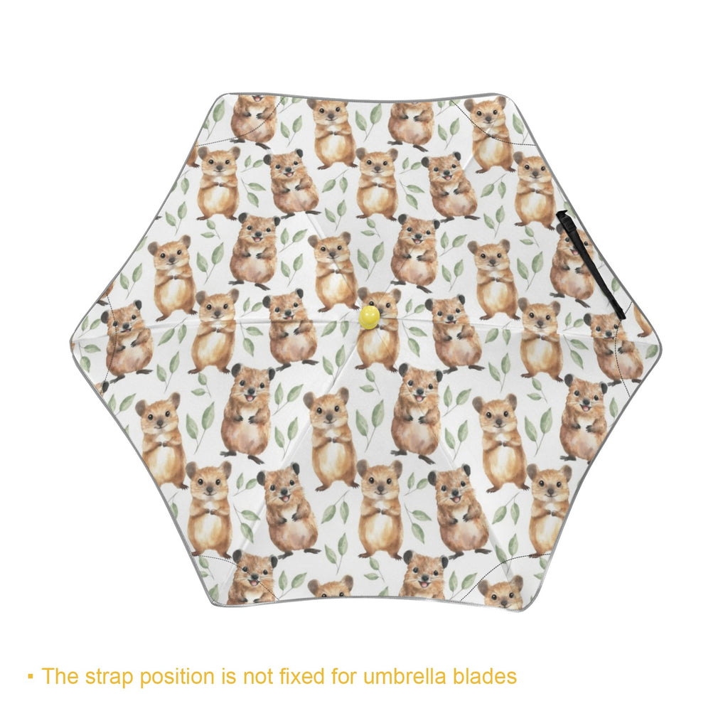 Quokkas Kids Safe Round Corner Umbrella Kids Safe Round Corner Umbrella animal Printed Offshore