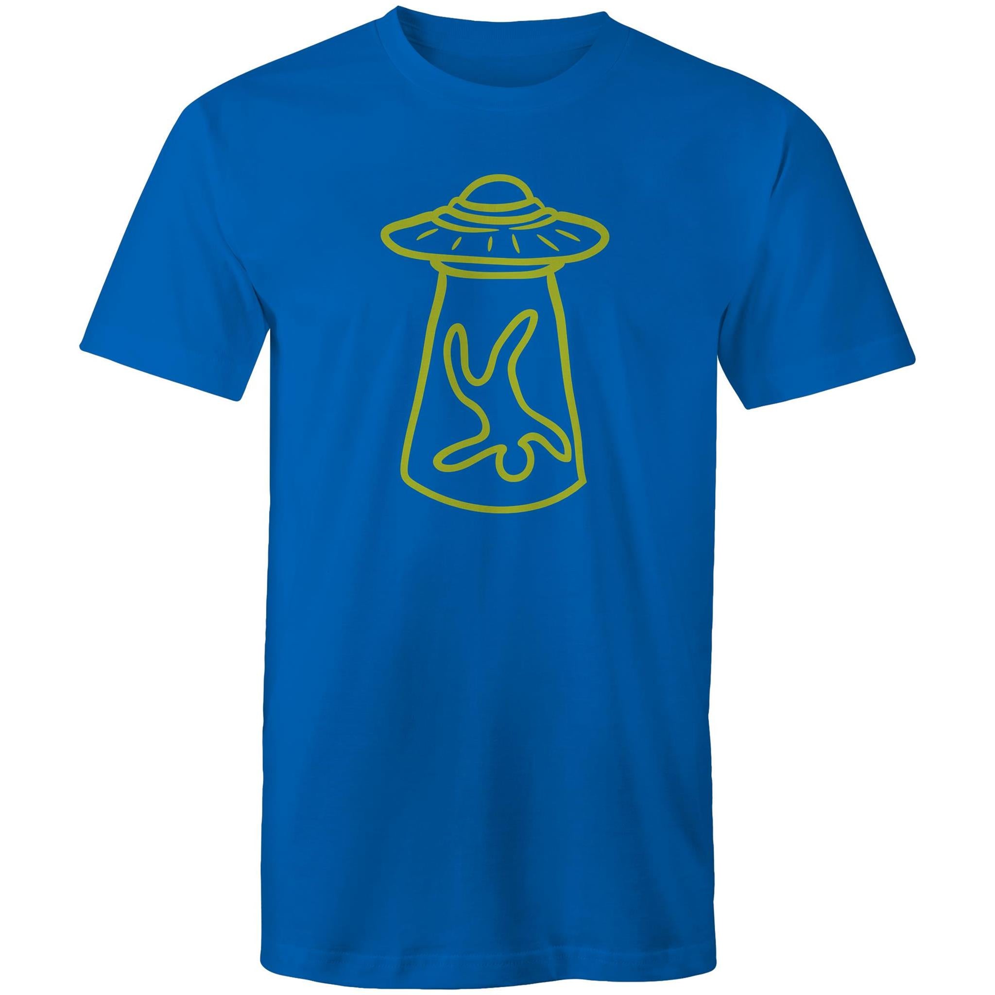 Alien Abduction - Mens T-Shirt Bright Royal Mens T-shirt Printed In Australia Sci Fi