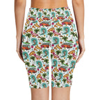 Surfing Safari Women's Bike Shorts With Side Pockets