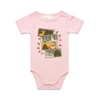 Retro Christmas Cards - Baby Bodysuit