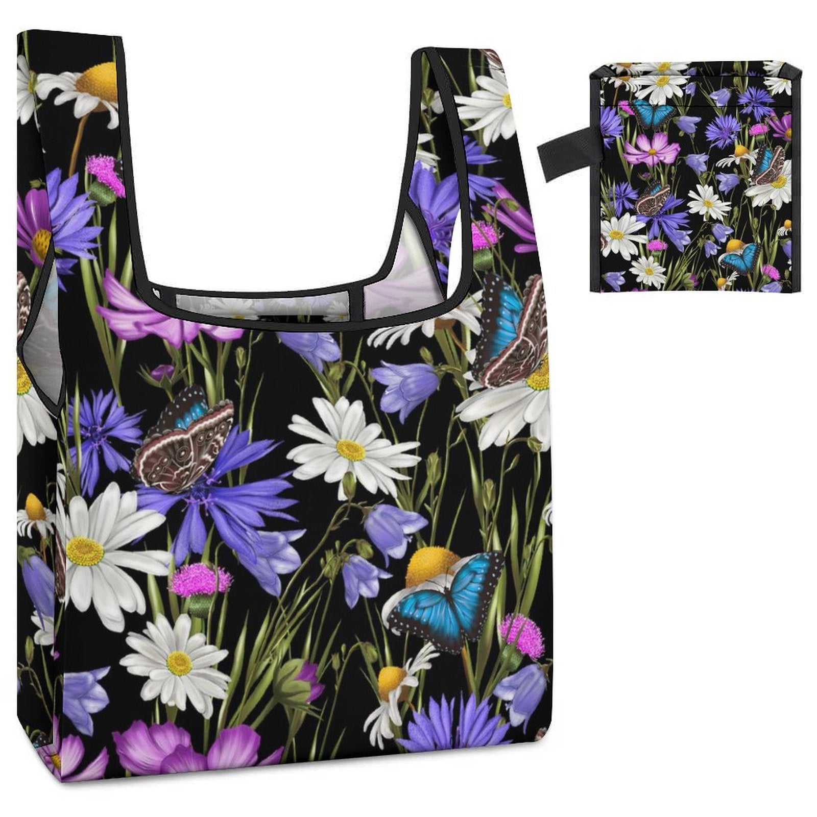 Butterflies And Flowers - Collapsible Shopping Bag