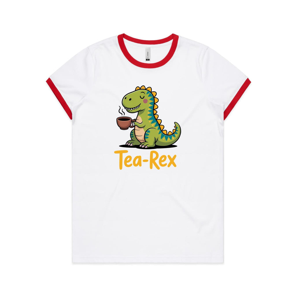Tea-Rex - Women's Ringer Tee