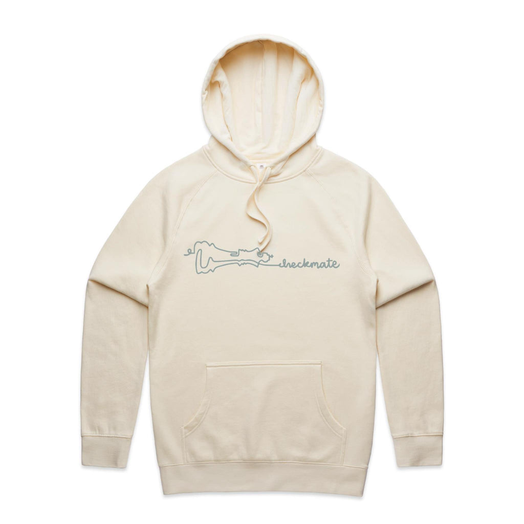 Checkmate, Chess - Mens Hoodie Ecru Mens Hoodie Chess Games Printed In Australia