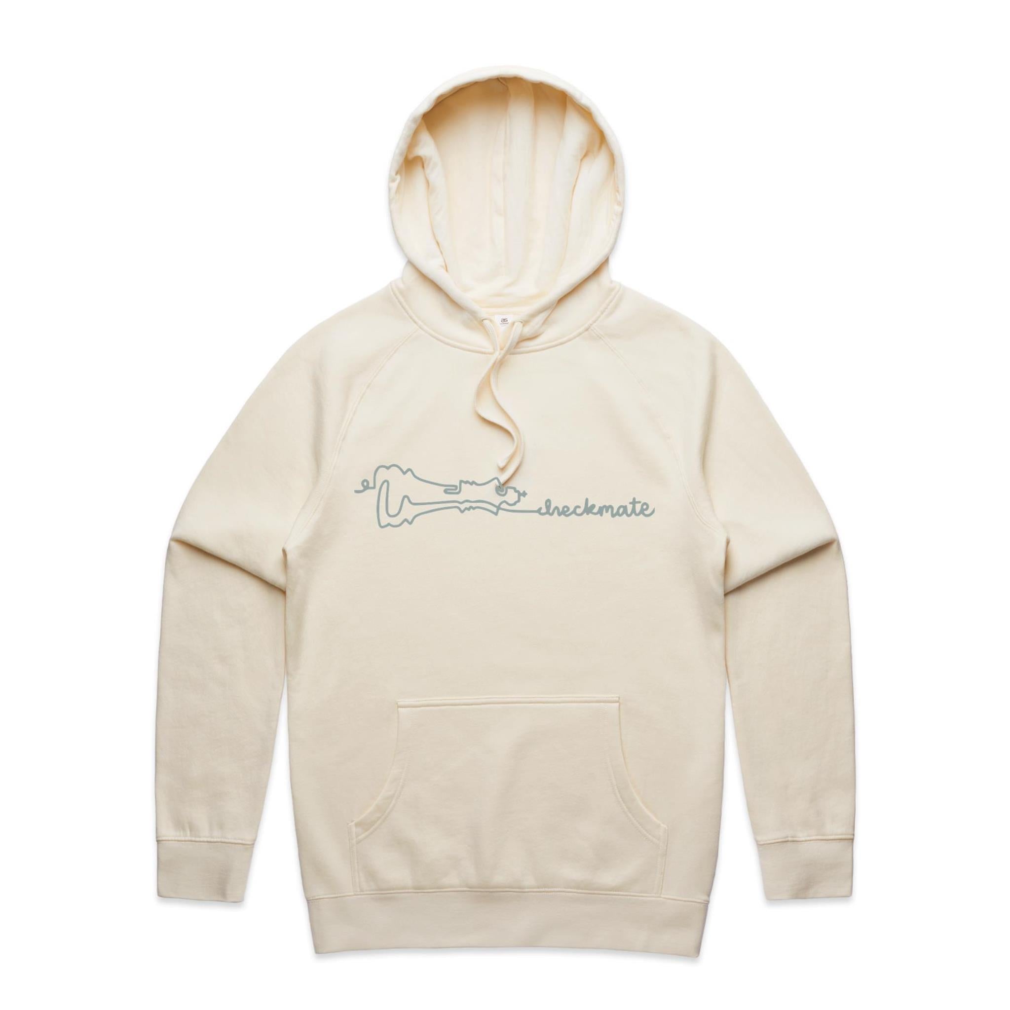 Checkmate, Chess - Mens Hoodie Ecru Mens Hoodie Chess Games Printed In Australia