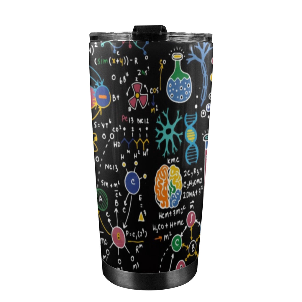 Science Time Blackboard - 20oz Mobile Tumbler with Lid (Black Lock) 20oz Travel Mug Printed Offshore Science