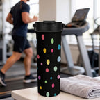 Polka Dots 20oz Tea Tumbler with Carry Handle