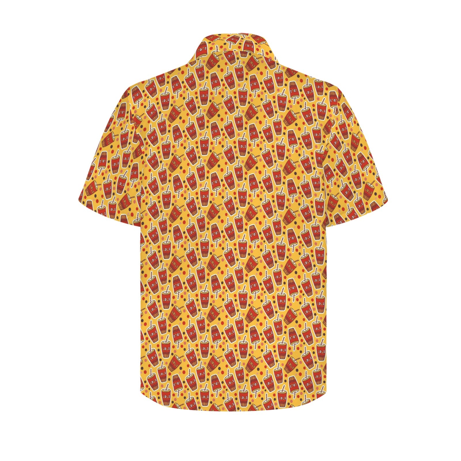 Cola Men's Short Sleeve Hawaiian Shirt Men's Hawaiian Shirt (New) Food Printed Offshore
