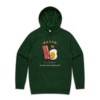 Bacon, You Are Truly Egg-cellent - Mens Hoodie Forest Green Mens Hoodie Food Printed In Australia
