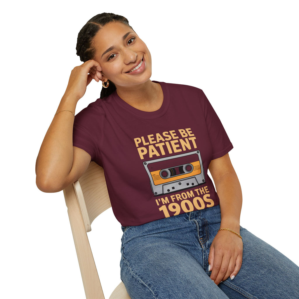 Cassette Tape, Please Be Patient, I'm From The 1900's Unisex Softstyle T-Shirt Unisex Adult T-shirt Australian Printer Music