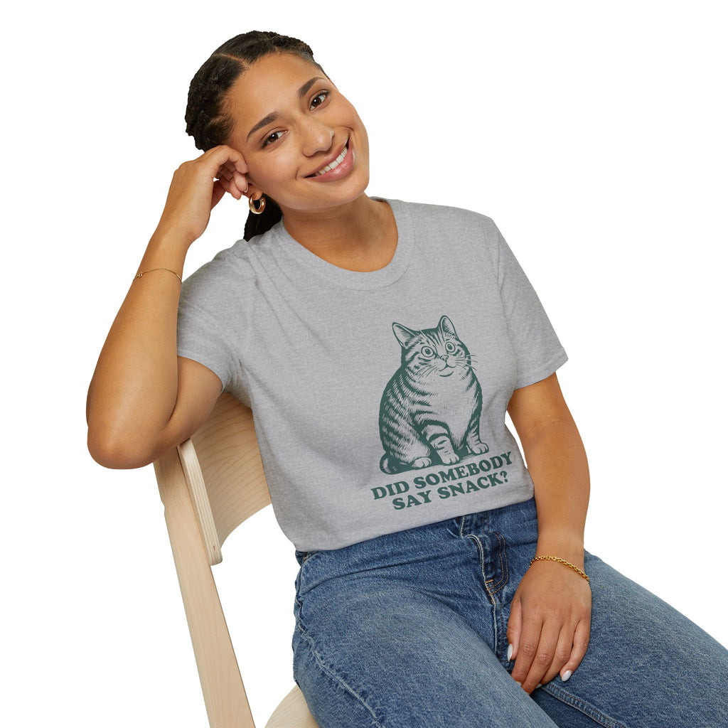 Cat, Did Somebody Say Snack - Unisex Softstyle T-Shirt